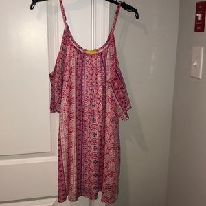 Printed Cold Shoulder Dress